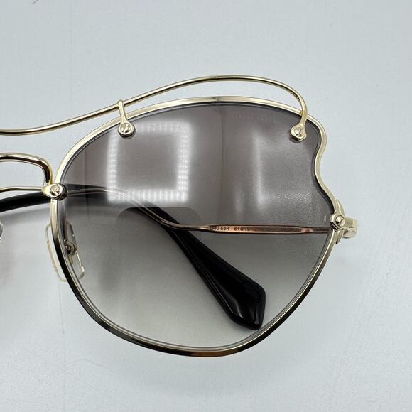 Miu Miu Sunglasses SMU 56R ZVN-0A7 Pale Gold Frame Gradient Lens 61-19-135mm main image 16